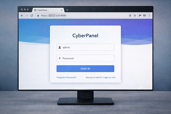 CyberPanel Giris Ekrani