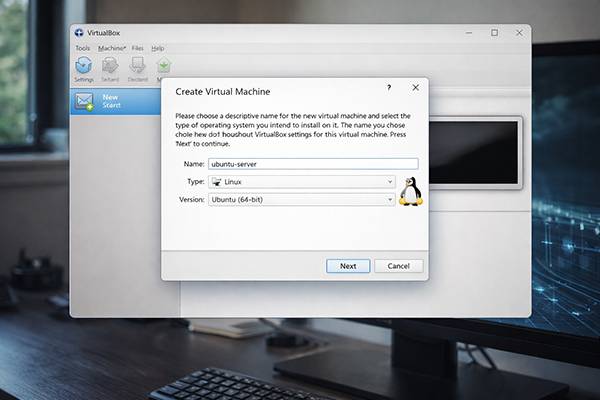VirtualBox Ubuntu Yeni Sanal Makine Oluşturma