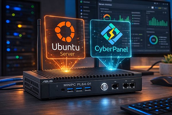 ASUS Mini PC PL64-D1 ile Ubuntu Server ve CyberPanel Kurarak Kendi Web Sunucumuzu Nasıl Kurduk