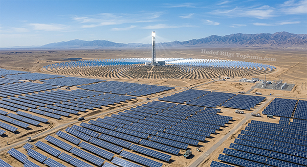 Çin Sincan'da 1,5 GW'lık Dünyanın En Büyük Tek Fazlı PV-CSP Hibrit Santralini İnşa Ediyor Çin Sincan'da 1,5 GW'lık Dünyanın En Büyük Tek Fazlı PV-CSP Hibrit Santralini İnşa Ediyor