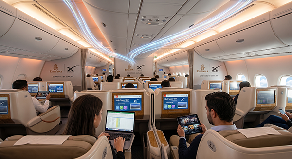 Emirates A380 Starlink Wi-Fi