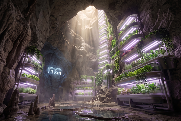 İngiltere'de 1.1 Km Derinlikte Dikey Tarım Dünyanın En Derin Çiftliği Maden Ocağında Kuruluyor