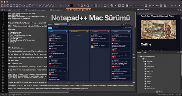 Notepad++ Mac Sürümü