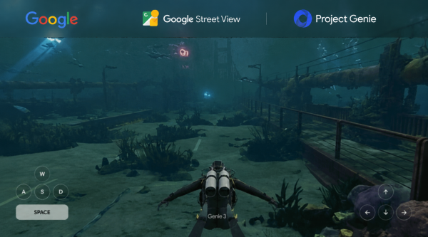 Google Street View ve Genie 3 birleşti