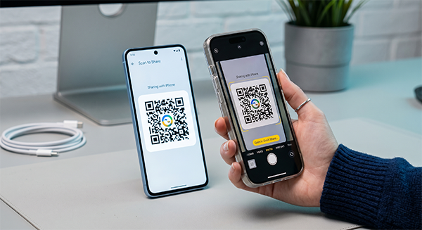Google Quick Share artık iPhone cihazlara QR kod ile dosya gönderebiliyor Google Quick Share artık iPhone cihazlara QR kod ile dosya gönderebiliyor