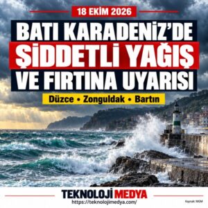 Batı Karadeniz yağış uyarısı: 6 ilde kuvvetli yağış